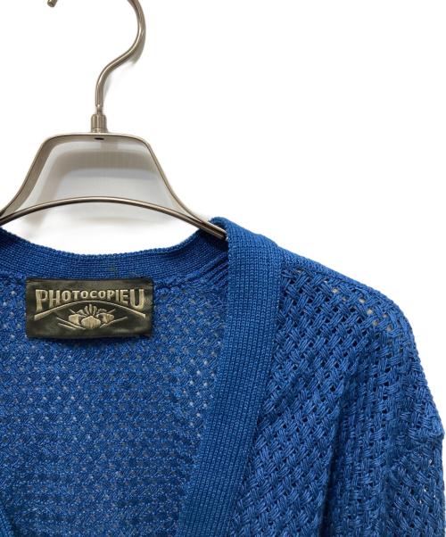 PHOTOCOPIEU（フォトコピュー）PHOTOCOPIEU (フォトコピュー) ショートカーディガン ブルー サイズ:Free　の古着・服飾アイテム