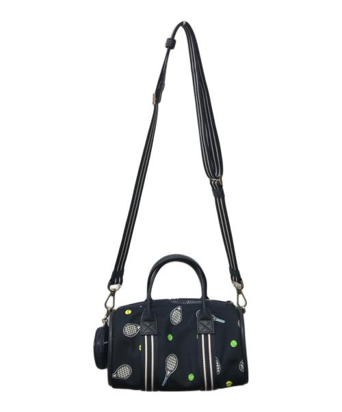 Kate Spade（ケイトスペード）Kate Spade (ケイトスペード) ロージー ラケット アンド ボール プリンテッド スモール ダッフル クロスボディ ネイビーの古着・服飾アイテム
