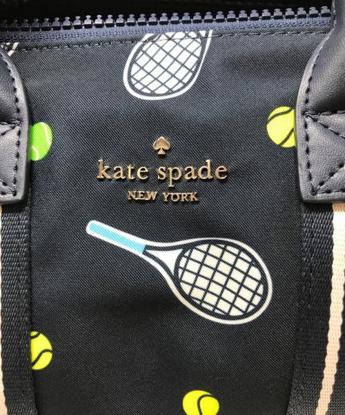 Kate Spade（ケイトスペード）Kate Spade (ケイトスペード) ロージー ラケット アンド ボール プリンテッド スモール ダッフル クロスボディ ネイビーの古着・服飾アイテム
