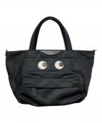 ANYA HINDMARCHアニヤ・ハインドマーチ）の古着「ミニアイズ 2WAYハンドバッグ」｜ブラック