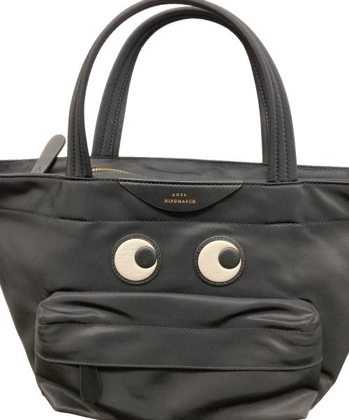 ANYA HINDMARCH（アニヤ・ハインドマーチ）ANYA HINDMARCH (アニヤハインドマーチ) ミニアイズ 2WAYハンドバッグ ブラックの古着・服飾アイテム