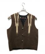 CENTINELAセンチネラ）の古着「コンチョボタンチマヨベスト」｜ブラウン