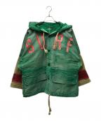 KAPITALキャピタル）の古着「KOUNTRY Redux 再構築フーデッドジャケット」｜グリーン