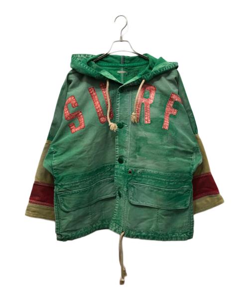 KAPITAL（キャピタル）KAPITAL (キャピタル) KOUNTRY Redux 再構築フーデッドジャケット グリーン サイズ:3の古着・服飾アイテム