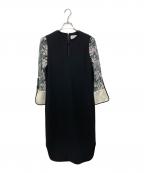 Mame Kurogouchiマメクロゴウチ）の古着「Floral Lace Sleeve Dress」｜ブラック