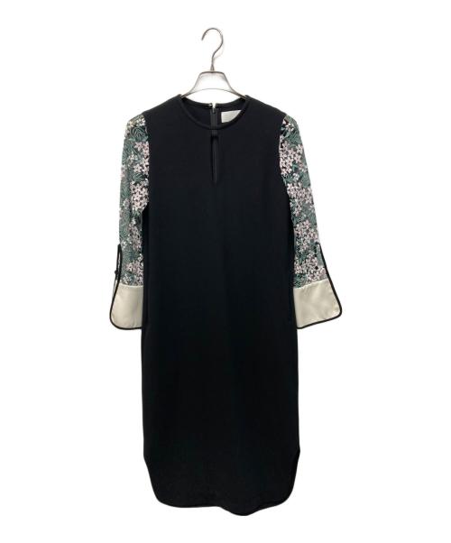 Mame Kurogouchi（マメクロゴウチ）mame kurogouchi (マメクロゴウチ) Floral Lace Sleeve Dress ブラック サイズ:2の古着・服飾アイテム