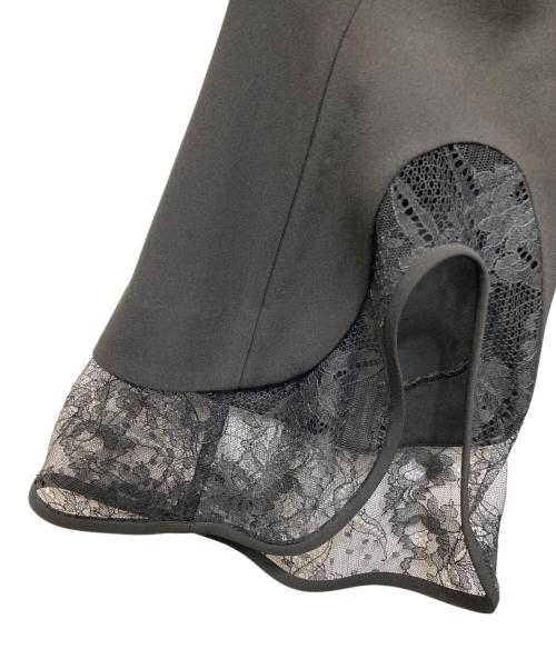 Mame Kurogouchi（マメクロゴウチ）mame kurogouchi (マメクロゴウチ) リバーレーススリーブIラインドレス ブラック×ベージュ サイズ:1の古着・服飾アイテム