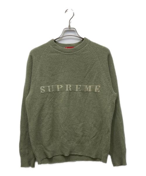SUPREME（シュプリーム）Supreme (シュプリーム) Stone Washed Sweater カーキ サイズ:Lの古着・服飾アイテム