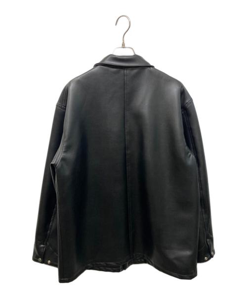 orSlow（オアスロウ）orSlow (オアスロウ) フェイクレザーCOVER ALL ブラック サイズ:XLの古着・服飾アイテム