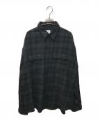 KAJAカジャ）の古着「チェックシャツ」｜ブラック×グレー