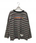 DAIRIKUダイリク）の古着「MISSMUCH Border Football Tee」｜グリーン×グレー