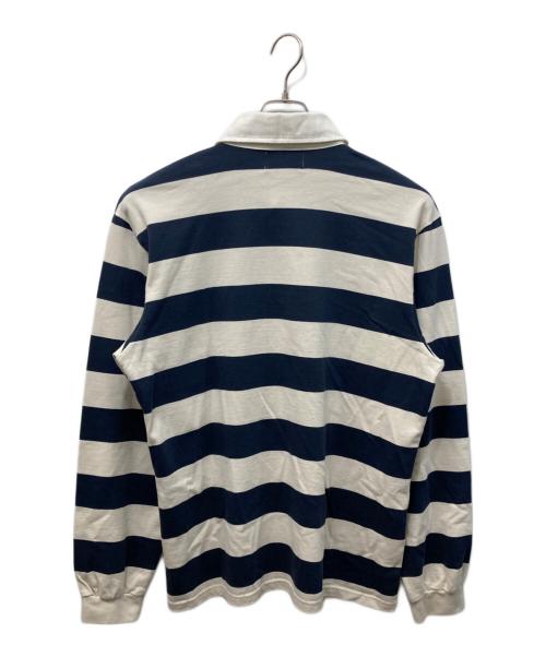 PALMES（PALMES）Palmes (PALMES) Colt Rugby Shirt アイボリー×ネイビー サイズ:Lの古着・服飾アイテム