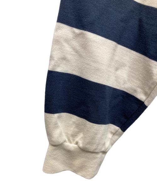 PALMES（PALMES）Palmes (PALMES) Colt Rugby Shirt アイボリー×ネイビー サイズ:Lの古着・服飾アイテム