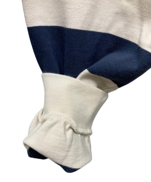 PALMES（PALMES）Palmes (PALMES) Colt Rugby Shirt アイボリー×ネイビー サイズ:Lの古着・服飾アイテム