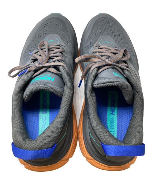 HOKAONEONE（ホカオネオネ）HOKAONEONE (ホカオネオネ) STINSON 6 トレイルランニングシューズ グレー×オレンジ サイズ:US9.5の古着・服飾アイテム