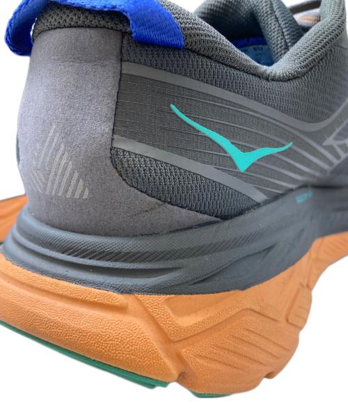 HOKAONEONE（ホカオネオネ）HOKAONEONE (ホカオネオネ) STINSON 6 トレイルランニングシューズ グレー×オレンジ サイズ:US9.5の古着・服飾アイテム
