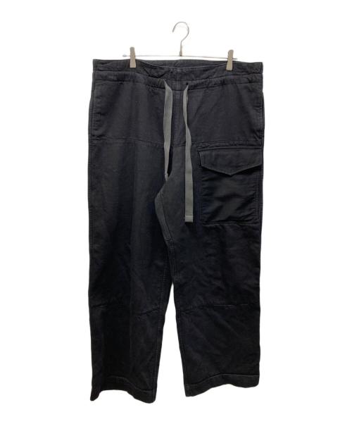 SUS-SOUS（シュス）SUS-SOUS (シュス) MK-1 Black Bio Wash cotton wool twil ブラック サイズ:9の古着・服飾アイテム