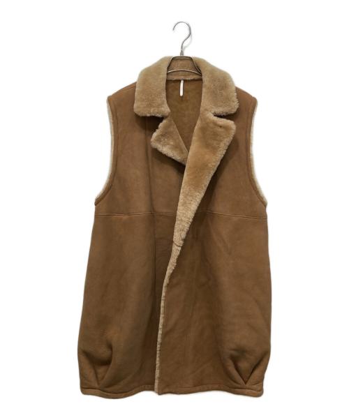 SUS-SOUS（シュス）SUS-SOUS (シュス) ムートンベスト ブラウン サイズ:7の古着・服飾アイテム