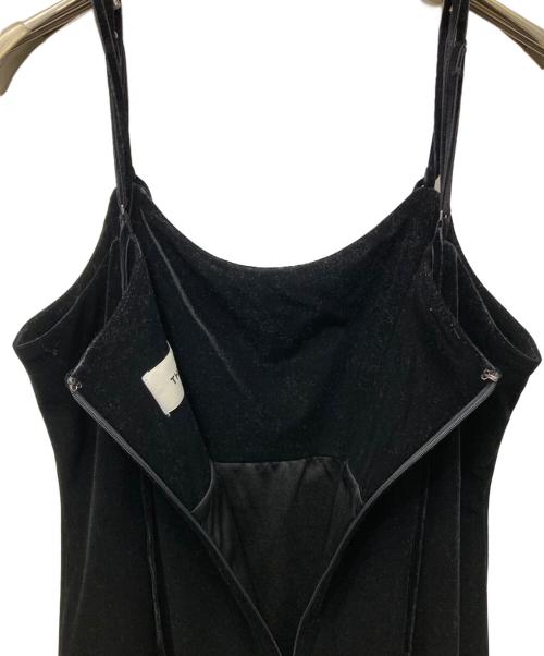 THE TOE（ザ・トゥー）THE TOE (ザ・トゥー) ANNECY VELOUR ONEPIECE ブラック サイズ:Sの古着・服飾アイテム