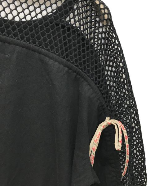 Vivienne Westwood RED LABEL（ヴィヴィアンウエストウッドレッドレーベル）Vivienne Westwood RED LABEL (ヴィヴィアンウエストウッドレッドレーベル) メッシュブロッキングギャザートップス ブラックの古着・服飾アイテム