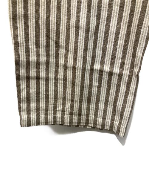 stussy（ステューシー）stussy (ステューシー) ダブルニーストライプペインターパンツ アイボリー×ブラウン サイズ:5の古着・服飾アイテム