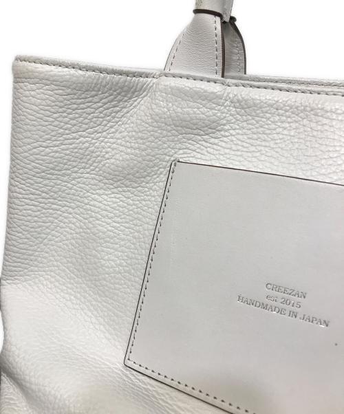 CREEZAN JETTER（クリーザンジェッター）CREEZAN JETTER (クリーザンジェッター) SQUARE TOTE ホワイトの古着・服飾アイテム