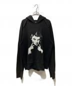 Yohji Yamamoto pour hommeヨウジヤマモト プールオム）の古着「ラグランフードPO」｜ブラック