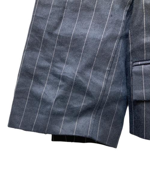 VERMEIL par iena（ヴェルメイユ パー イエナ）VERMEIL par iena (ヴェルメイユ パー イエナ) NALYA ストライプショートジャケット ネイビー サイズ:Freeの古着・服飾アイテム