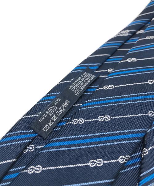 HERMES（エルメス）HERMES (エルメス) ストライプネクタイ ブルー サイズ:なしの古着・服飾アイテム