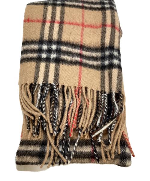 BURBERRY LONDON（バーバリーロンドン）BURBERRY LONDON (バーバリーロンドン) ノバチェックカシミヤマフラー ベージュの古着・服飾アイテム