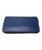 LOEWEロエベ）の古着「リネンアナグラムジップラウンドウォレット」｜ネイビー