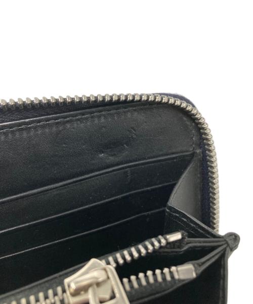 LOEWE（ロエベ）LOEWE (ロエベ) リネンアナグラムジップラウンドウォレット ネイビーの古着・服飾アイテム