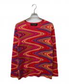 COMME des GARCONS HOMME PLUSコムデギャルソンオムプリュス）の古着「サイケデリックニット」｜レッド