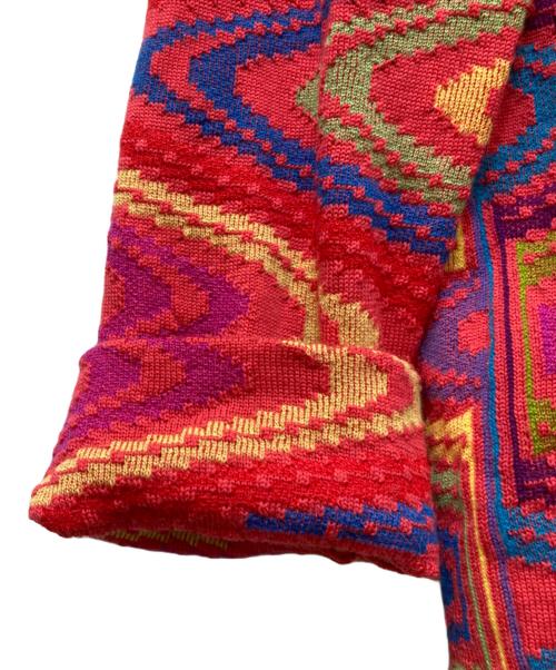 COMME des GARCONS HOMME PLUS（コムデギャルソンオムプリュス）COMME des GARCONS HOMME PLUS (コムデギャルソンオムプリュス) サイケデリックニット レッド サイズ:FREEの古着・服飾アイテム