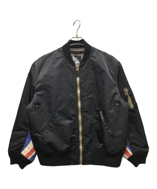 HUF（ハフ）HUF (ハフ) UNITED ARROWS & SONS (ユナイテッドアローズ アンド サンズ) DOWNHILL-2 MA-1 JACKET ブラック サイズ:XLの古着・服飾アイテム