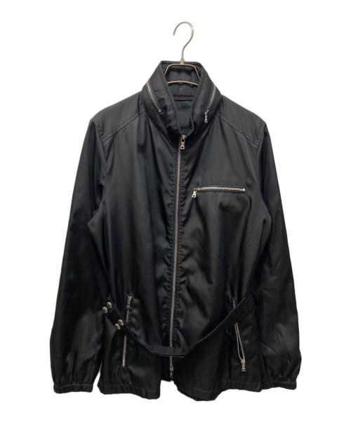 PRADA（プラダ）PRADA (プラダ) ナイロンジップジャケット ブラック サイズ:44の古着・服飾アイテム