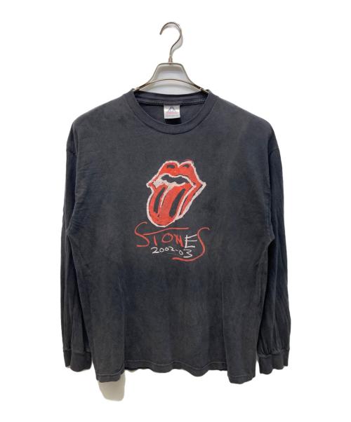 00'S ROLLING STONES（ローリング・ストーンズ）00'S ROLLING STONES (ローリング・ストーンズ) 2002-2003 ツアーバンドL/S Tシャツ ブラック サイズ:XLの古着・服飾アイテム