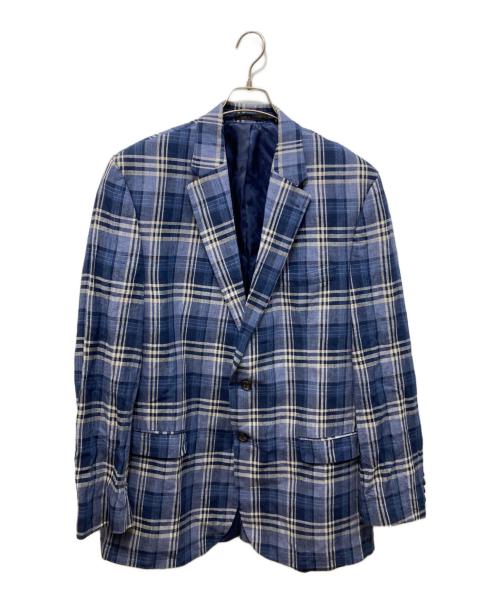 LAUREN RALPH LAUREN（ローレンラルフローレン）LAUREN RALPH LAUREN (ローレンラルフローレン) チェックテーラードジャケット ネイビー サイズ:44Lの古着・服飾アイテム
