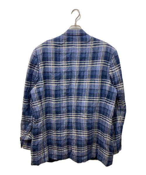 LAUREN RALPH LAUREN（ローレンラルフローレン）LAUREN RALPH LAUREN (ローレンラルフローレン) チェックテーラードジャケット ネイビー サイズ:44Lの古着・服飾アイテム
