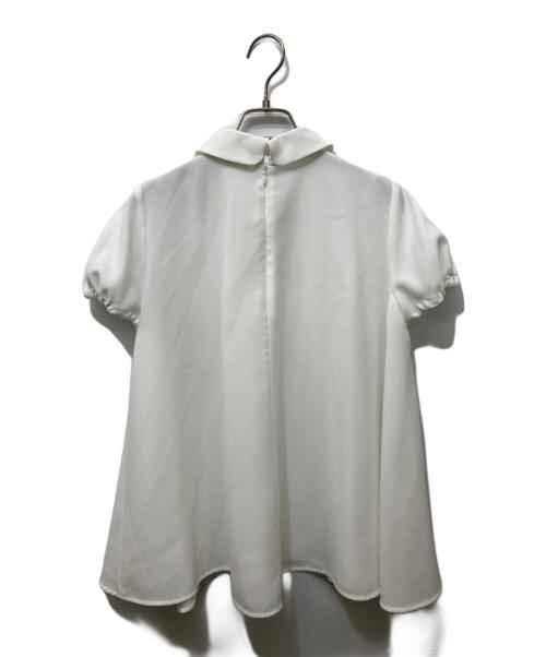 YORI（ヨリ）YORI (ヨリ) ダブルクロス丸襟カラーブラウス ホワイト サイズ:Freeの古着・服飾アイテム