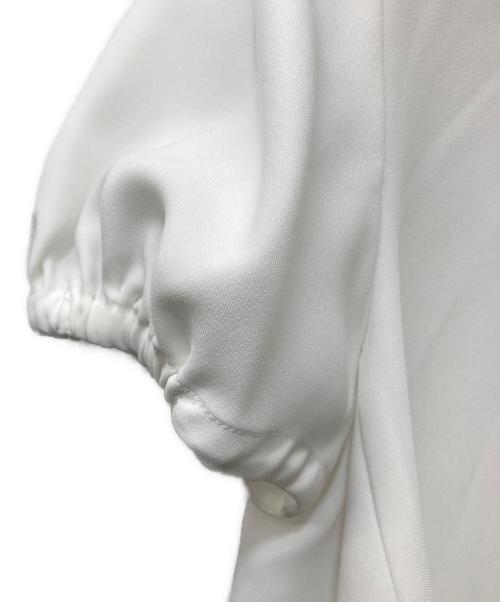 YORI（ヨリ）YORI (ヨリ) ダブルクロス丸襟カラーブラウス ホワイト サイズ:Freeの古着・服飾アイテム