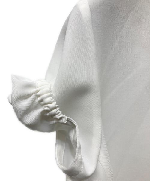 YORI（ヨリ）YORI (ヨリ) ダブルクロス丸襟カラーブラウス ホワイト サイズ:Freeの古着・服飾アイテム