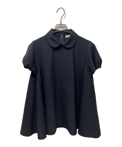 YORI（ヨリ）YORI (ヨリ) サラサラ襟付きラウス ブラック サイズ:36の古着・服飾アイテム