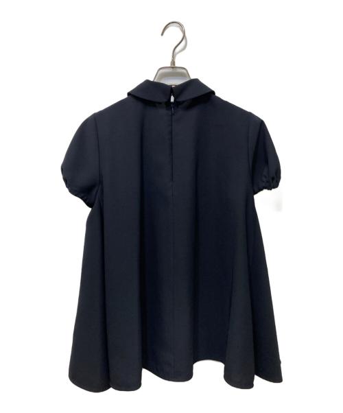 YORI（ヨリ）YORI (ヨリ) サラサラ襟付きラウス ブラック サイズ:36の古着・服飾アイテム