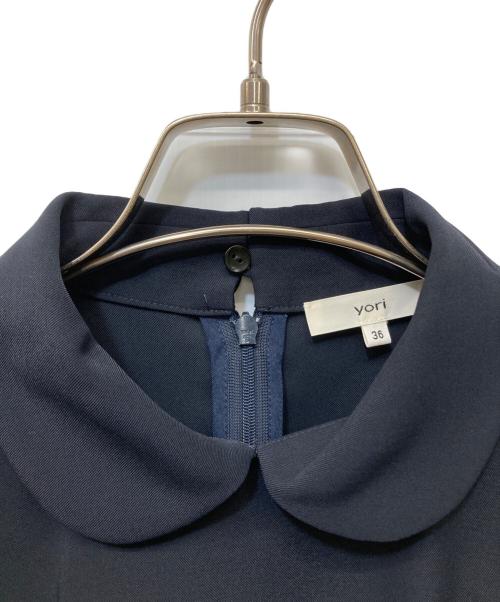 YORI（ヨリ）YORI (ヨリ) サラサラ襟付きラウス ブラック サイズ:36の古着・服飾アイテム