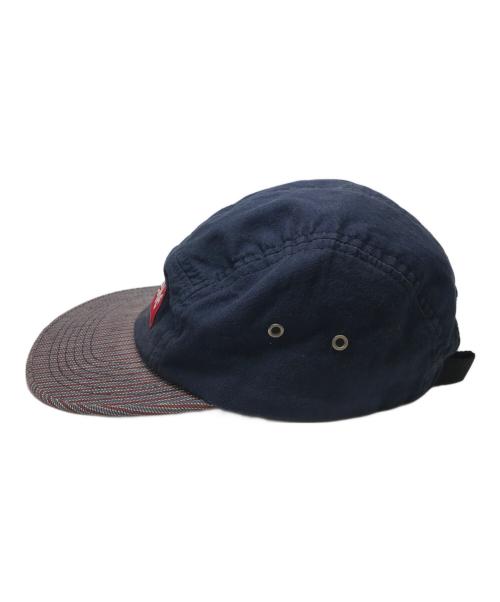 SUPREME（シュプリーム）Supreme (シュプリーム) Box Logo Canvas Stripe Camp Cap ネイビーの古着・服飾アイテム
