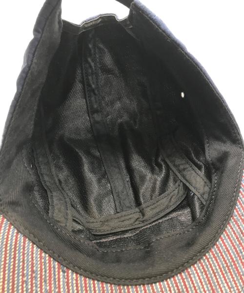 SUPREME（シュプリーム）Supreme (シュプリーム) Box Logo Canvas Stripe Camp Cap ネイビーの古着・服飾アイテム