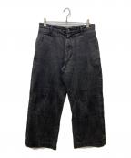 STUDIO NICHOLSONスタジオ ニコルソン）の古着「ワイドデニムパンツ」｜ブラック