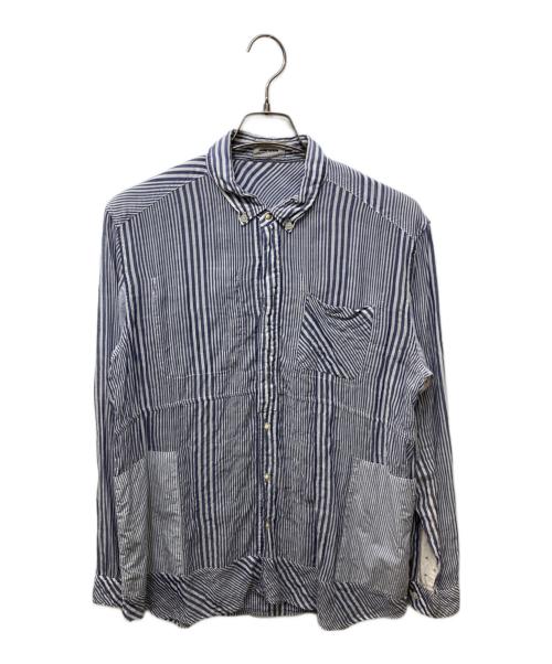 UNDERCOVERISM（アンダーカバーイズム）UNDERCOVERISM (アンダーカバーイズム) 切替ストライプシャツ ブルー サイズ:Mの古着・服飾アイテム