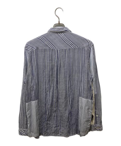 UNDERCOVERISM（アンダーカバーイズム）UNDERCOVERISM (アンダーカバーイズム) 切替ストライプシャツ ブルー サイズ:Mの古着・服飾アイテム